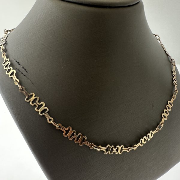 14kt Yellow Gold Free Form Link Necklace