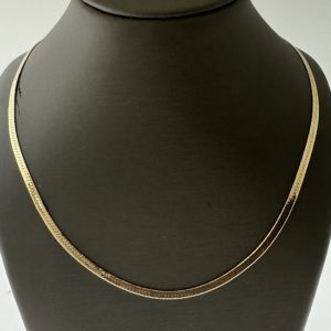 14kt Yellow Gold Flat Curb Chain Necklace 8.5g
