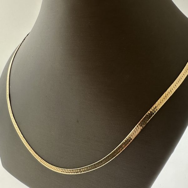 14kt Yellow Gold Flat Curb Chain Necklace 8.5g