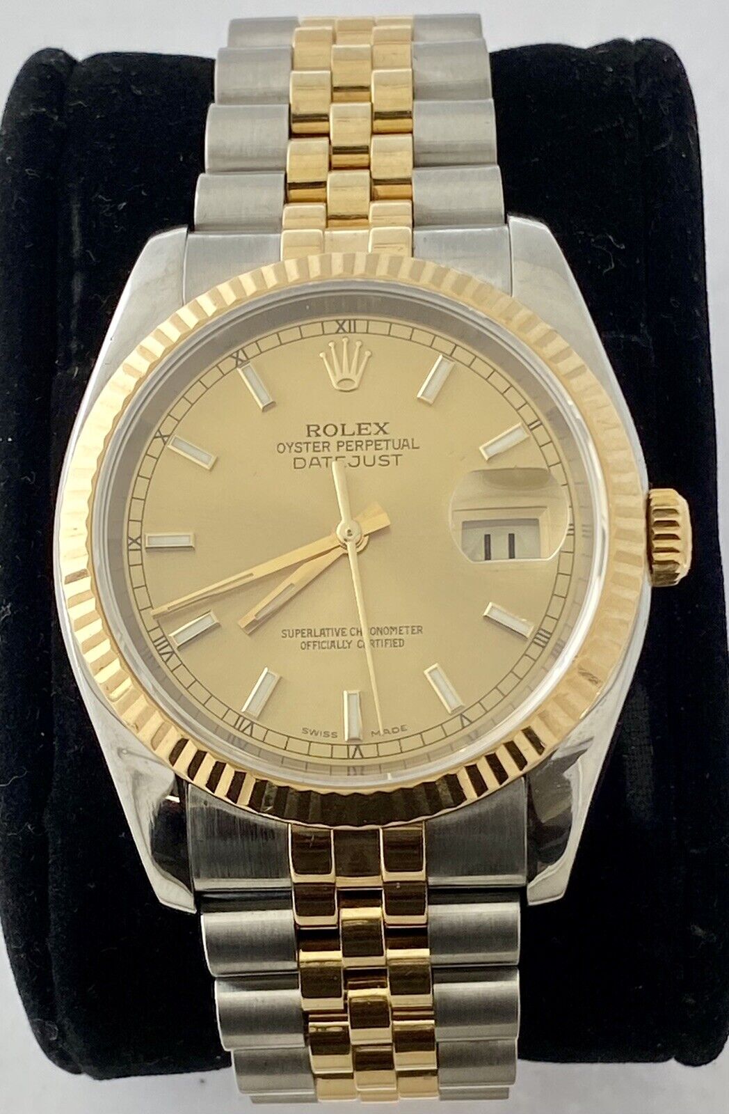 Rolex DateJust 116233 2 Tone Watch Gold Dial Automatic Watch