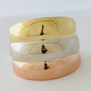 18kt Tri Gold Wide Ring
