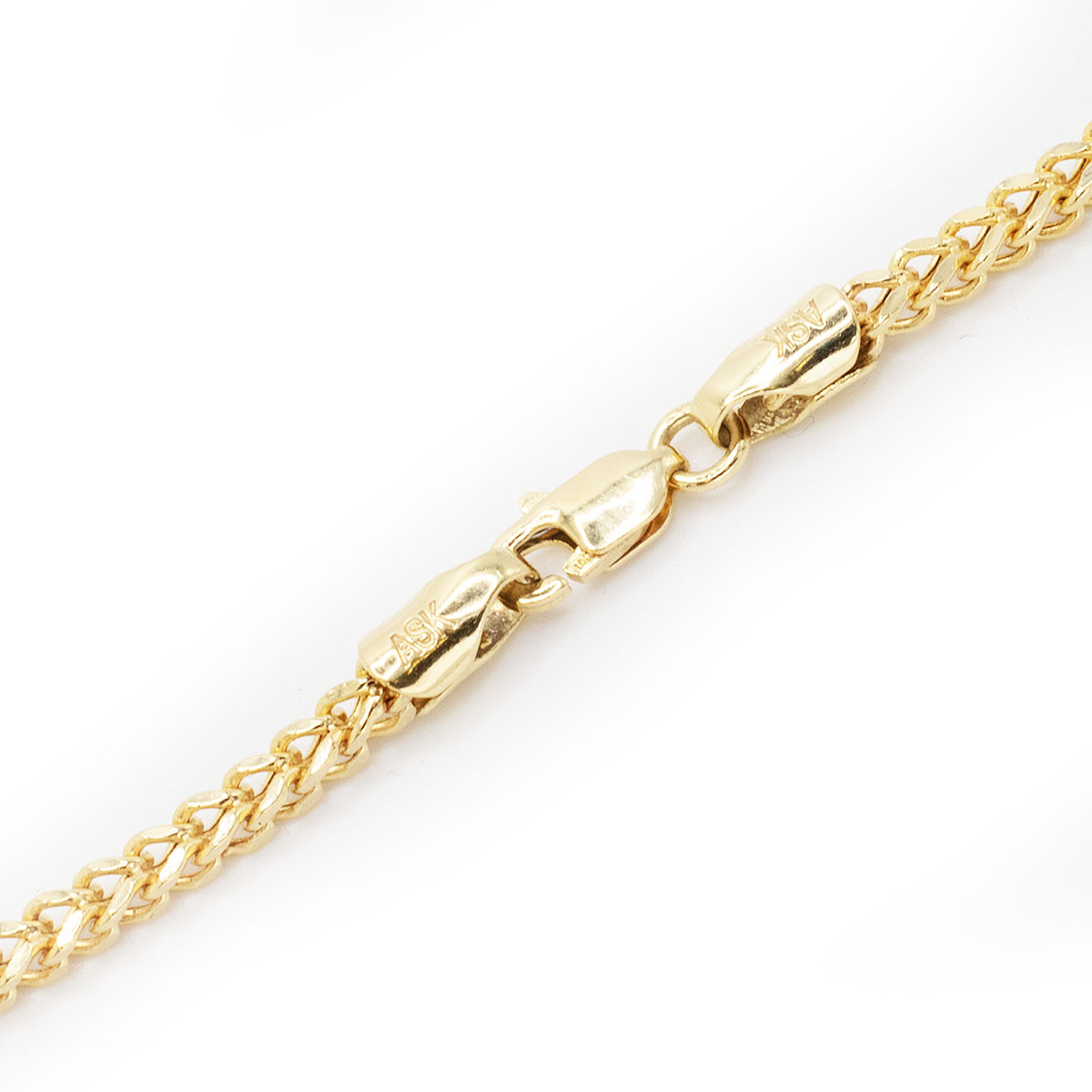 14k Yellow Gold Foxtail Chain Necklace