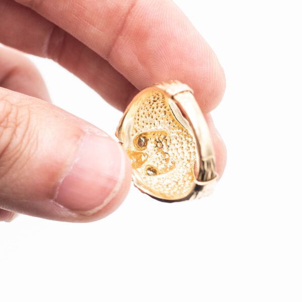 14k Yellow Gold Lion Head Ring - Image 9