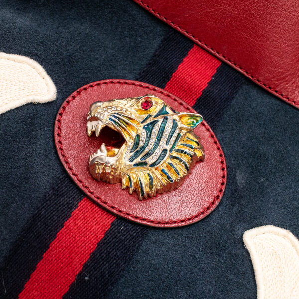 Gucci Rajah Chain Tote Suede Large Shoulder Bag - Image 4