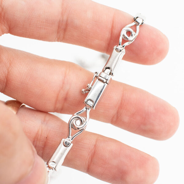 14k White Gold Diamond Charm Necklace - Image 5