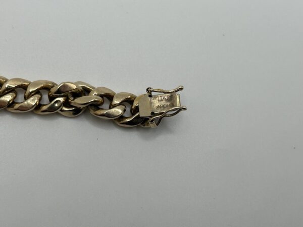 10k Yellow Gold Cuban Link Bracelet - Image 4