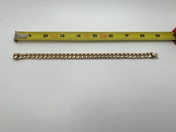 10k Yellow Gold Cuban Link Bracelet - Image 5