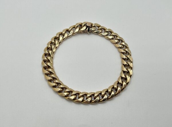 10k Yellow Gold Cuban Link Bracelet - Image 2
