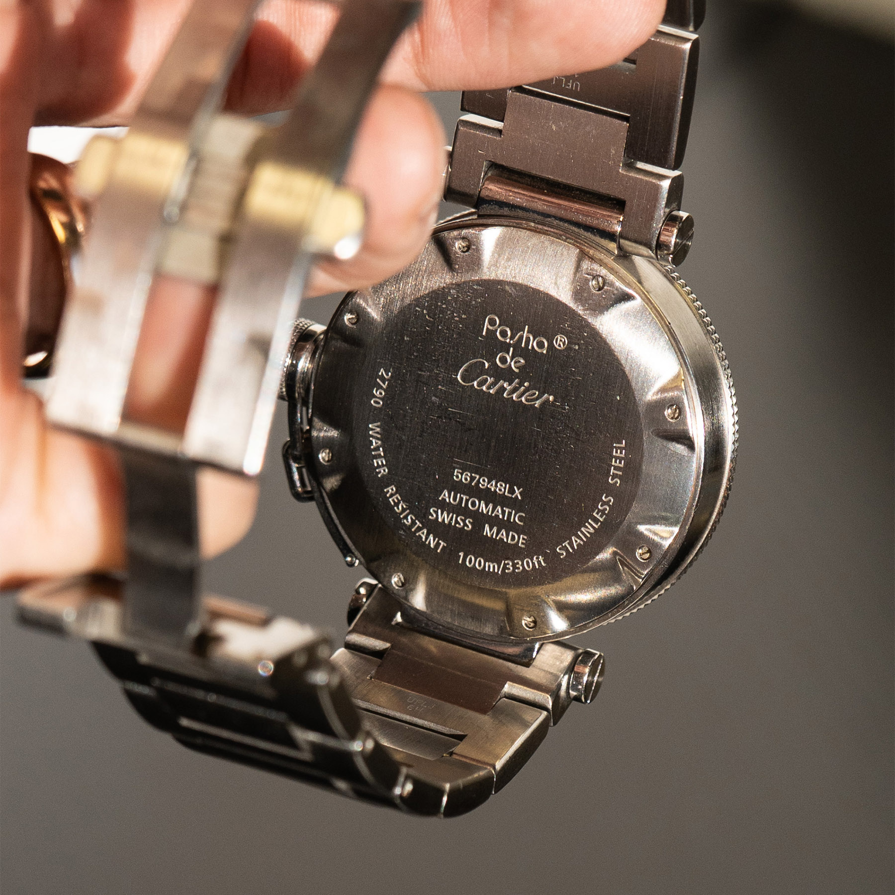 Cartier Pasha Stainless Steel Black Dial Mens Watch - Image 3