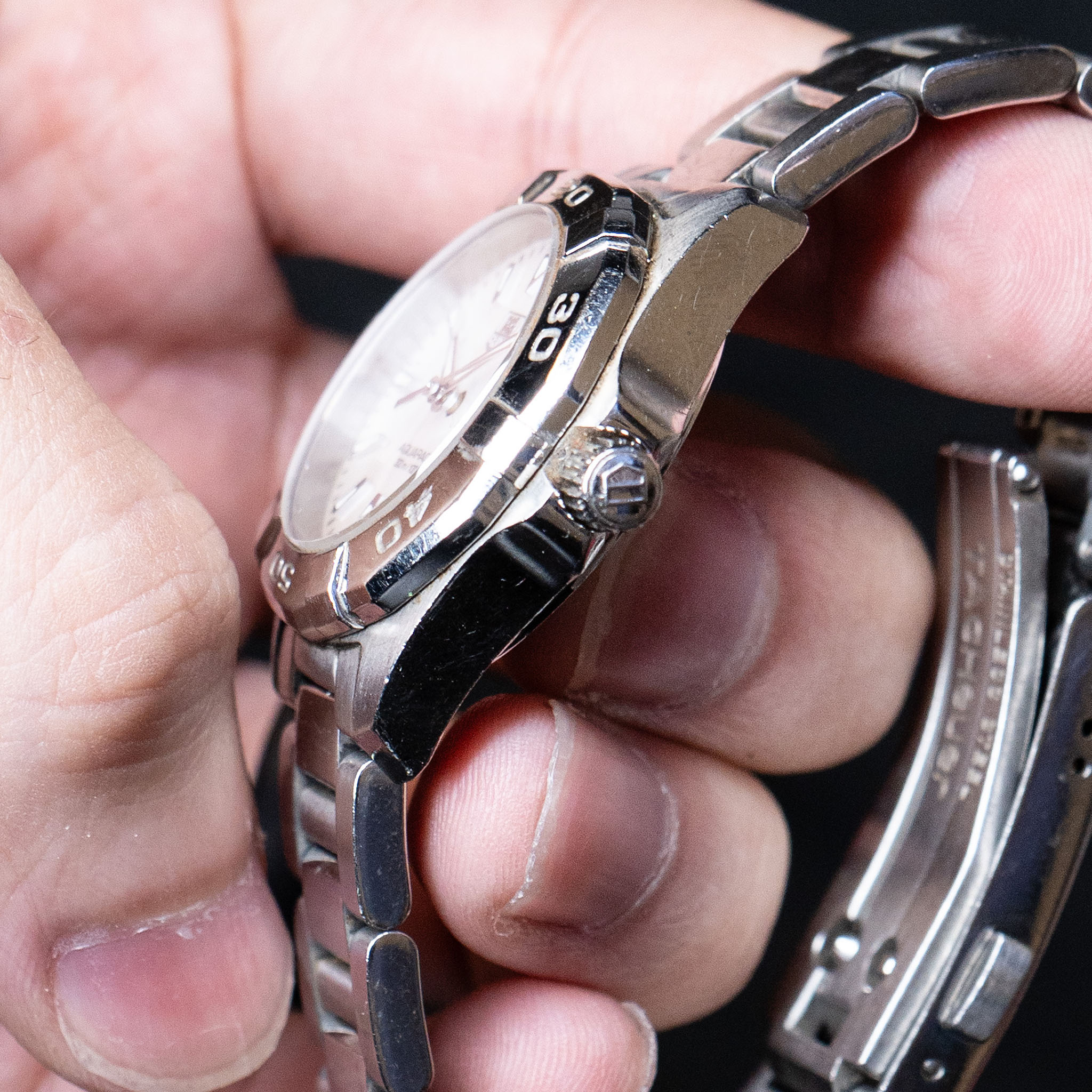 Tag Heuer Aquaracer Mother of Pearl Dial Stainless Steel Ladies Watch - Image 7