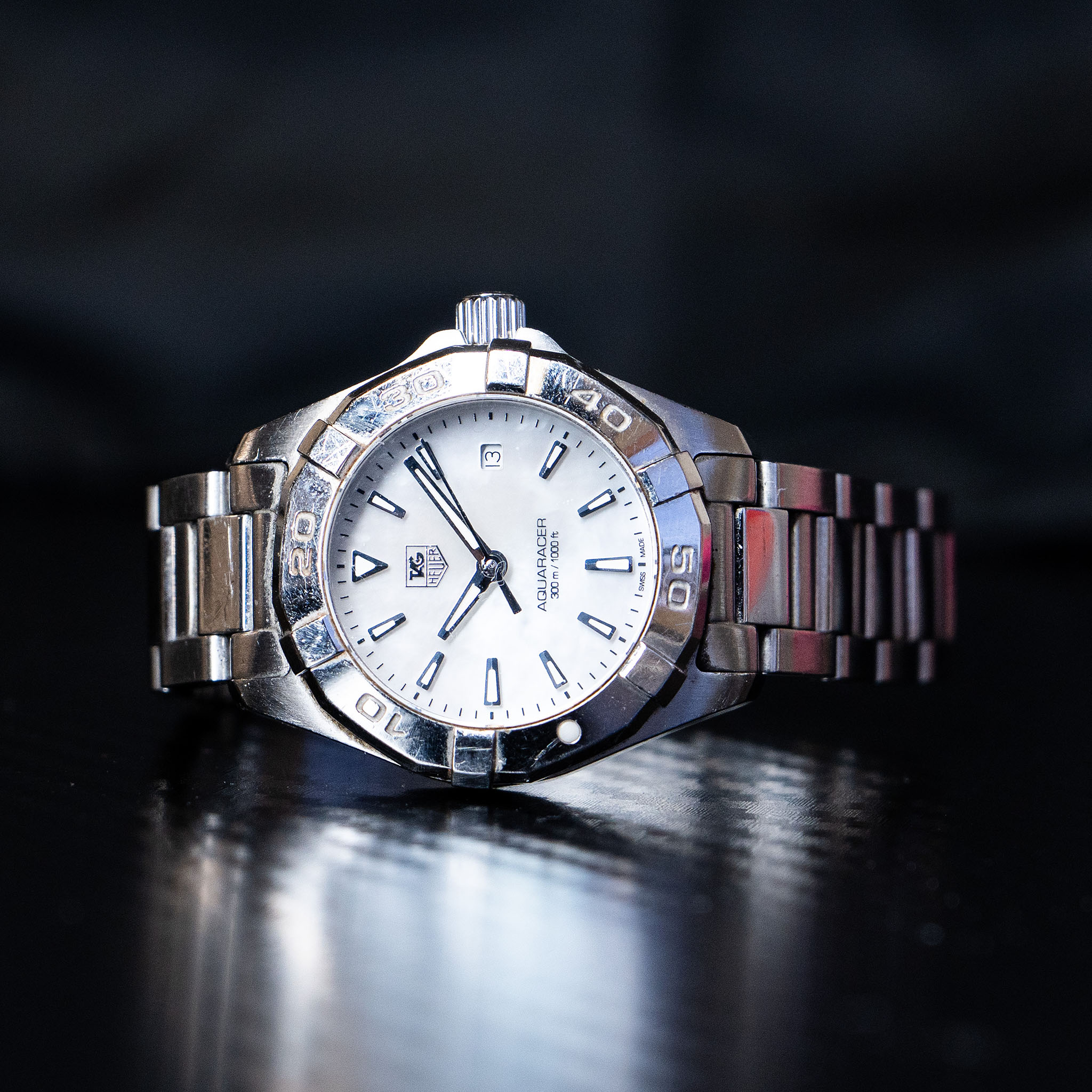 Tag Heuer Aquaracer Mother of Pearl Dial Stainless Steel Ladies Watch